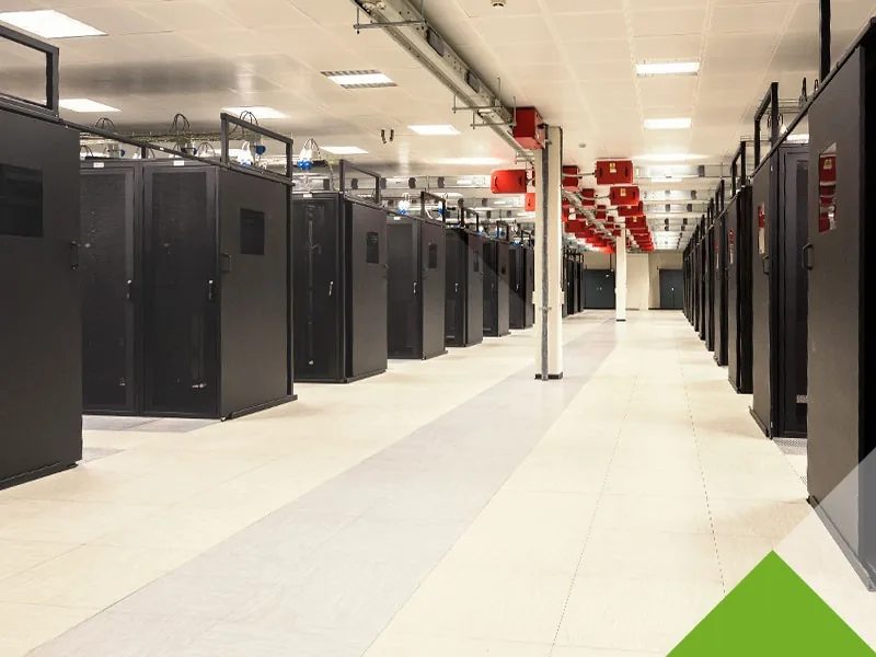 Server racks at the Dataforest datacenter featured by ESA Games